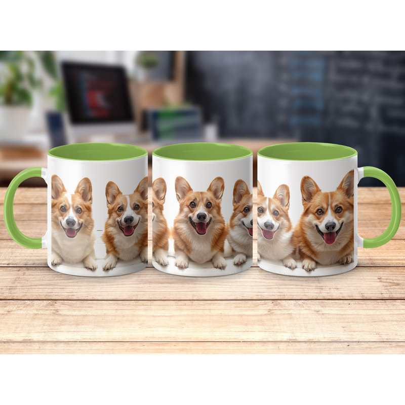 Ceramic Coffee Mug, Light Green, 2
