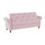 Banc de lit en velours rose