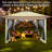 12x12 Gazebo Outdoor Pop-up Canopy with Mosquito Netting 2-Tiered Vented Top 3 Adjustable Height for Backyard, Garden, Lawn-113204629