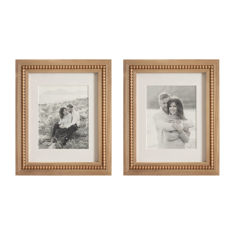 Beaded Two-Piece Picture Frame Set