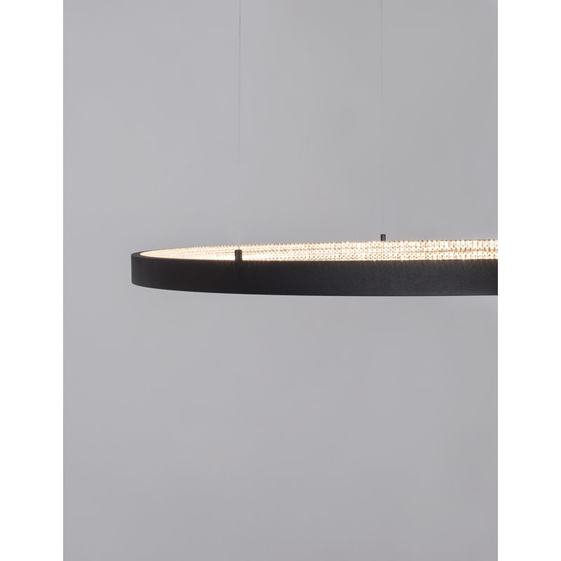 1 - Light Black LED Unique/Statement Pendant, 120cm H x 110cm W x 110cm D