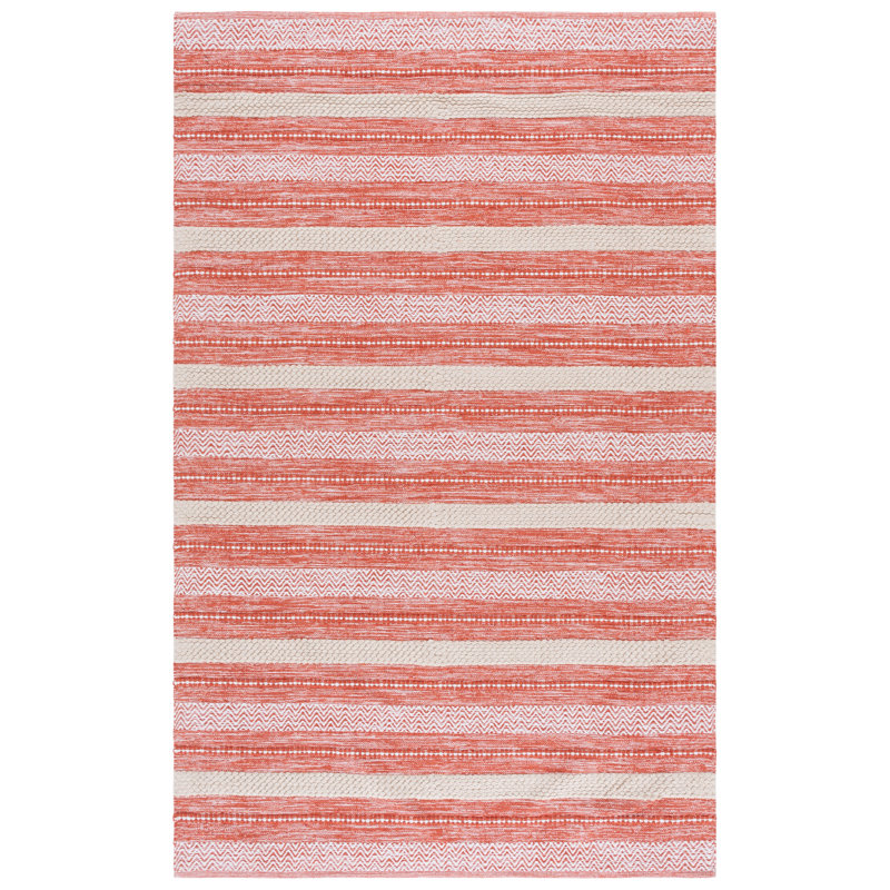 Fransien 976 Area Rug In Orange / Ivory, Rectangle 5' x 8'