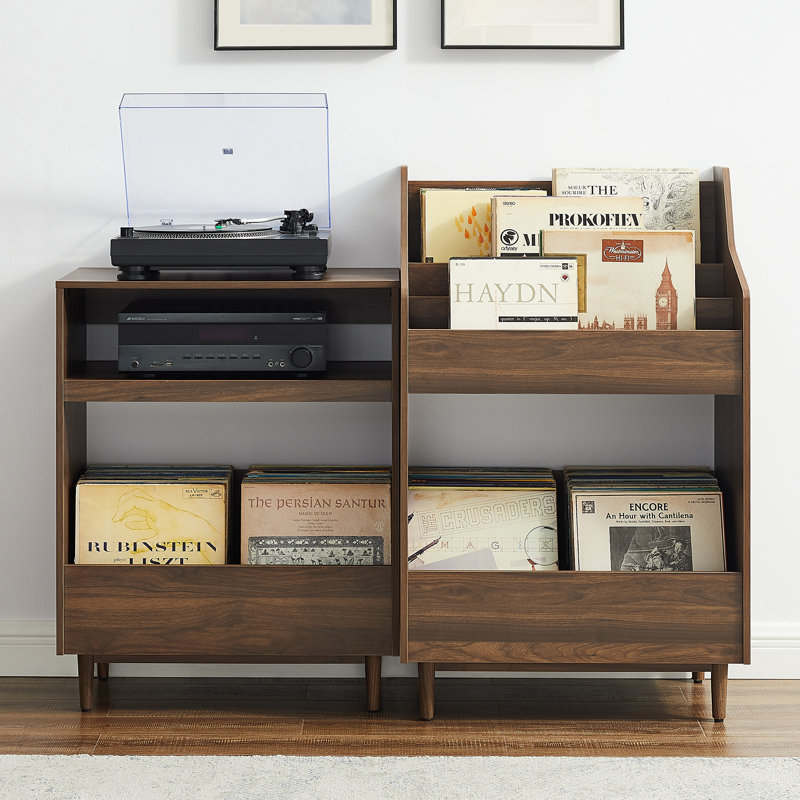 45.25'' H Media Shelves, Walnut