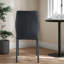 Ensemble de 2 chaises de salle à manger rembourrées confortables, en métal PU noir, style moderne pour cuisine