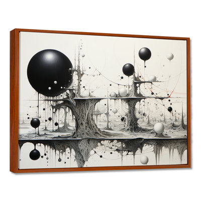 Échos monochromes de l'horizon noir - art abstrait paysage mural