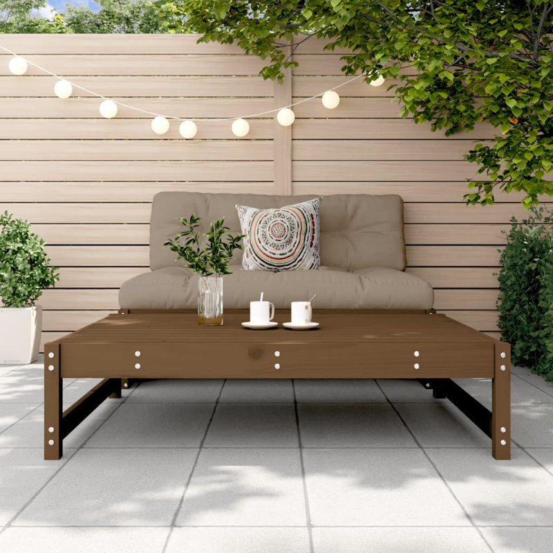 Shawnee Outdoor Ottoman, Honey Brown