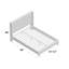 Lit plateforme tapissier capitonné avec côtés allongés à garniture cloutée Aluino-29332072-29332073