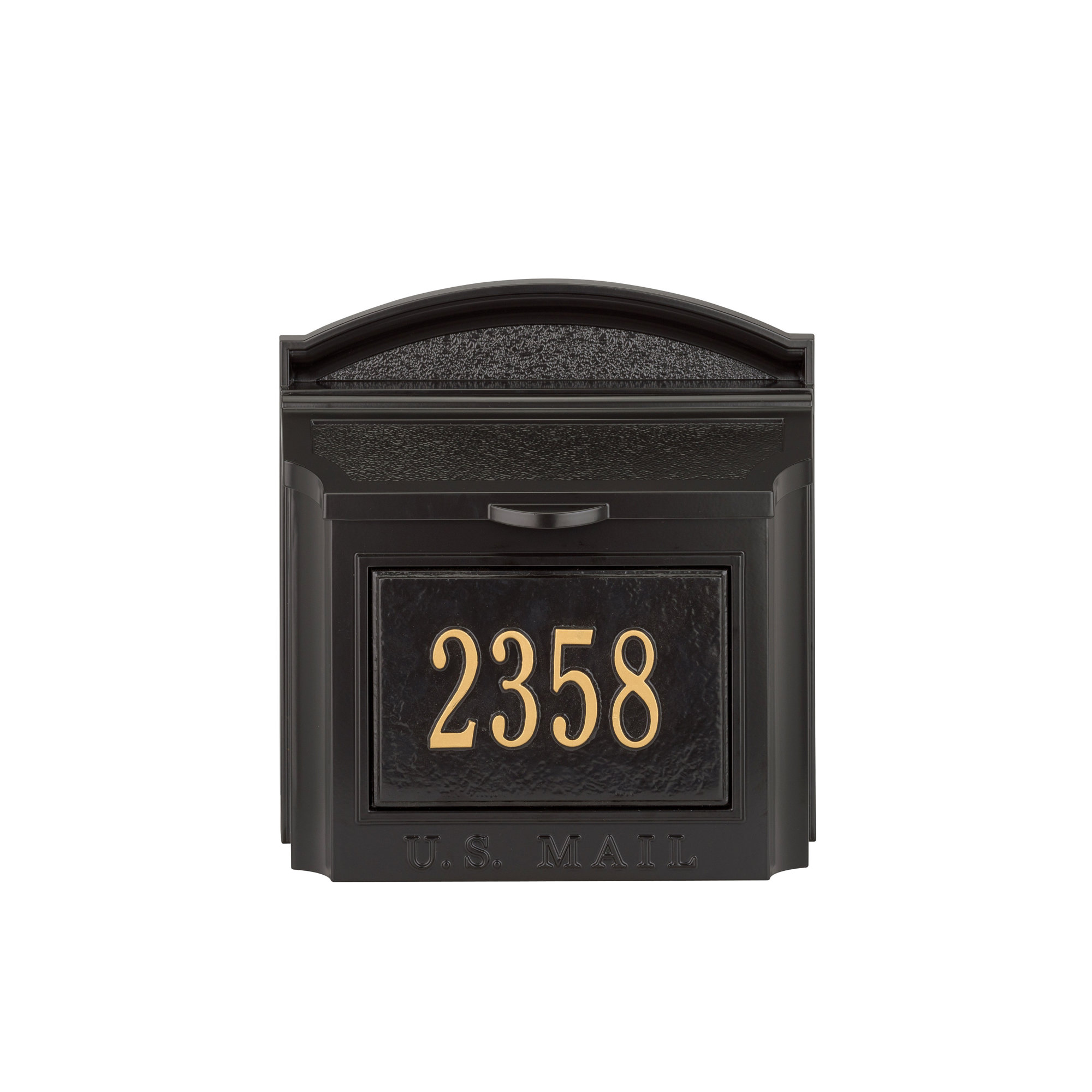Locking Wall Mounted Mailbox, Black, Yes