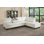 Ensemble de canapé modulaire en similicuir blanc 2 pièces avec méridienne