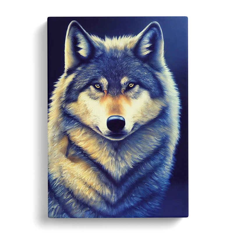 XC1022-5068X Watchful Wolf No.4 - Wrapped Canvas Print, 60cm H x 40cm W x 3cm D