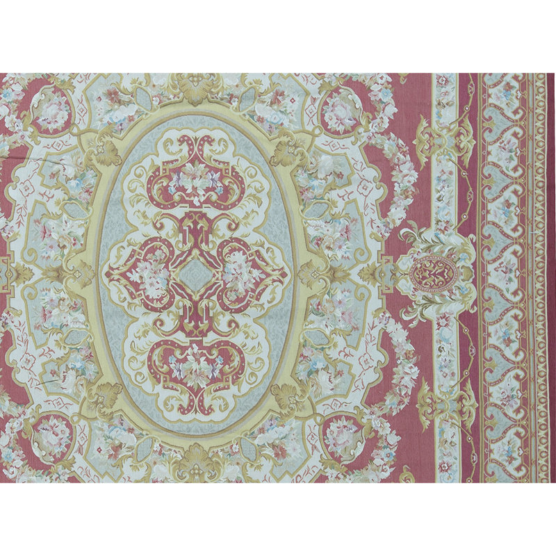 Hand-Knotted High-Quality Red and Gold Area Rug