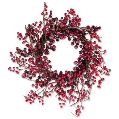 Faux Berry Rattan 16.5'' Wreath