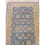 Tapis de couloir traditionnel violet en laine noué à la main bleu Agra bleu / doré 3 pi 1 po x 9 pi 11 po