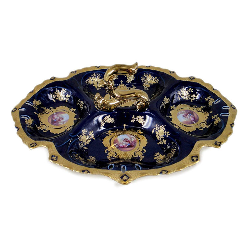 Astoria Grand Kendall Porcelain Divided Serving Dish