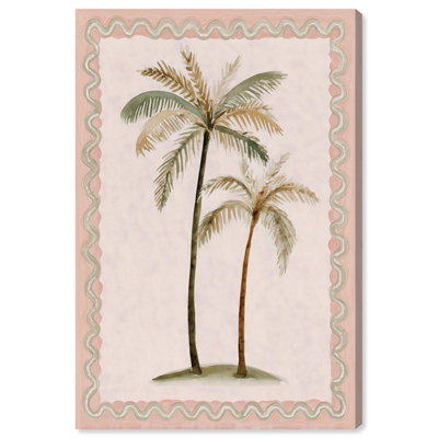 «Watercolor Palms III», reproduction d'art sur toile, art bohème côtier par Art Remedy, galerie tendue, 24 x 36