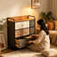 Commode verticale à tiroirs, commode de rangement moderne avec tablette ouverte, armoire autoportante élégante pour un usage domestique