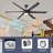 72" Blade Led Standard Ceiling Fan With Remote Control-1514710948