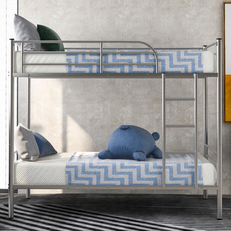 Jimenez Kids Twin Bunk Bed, Silver
