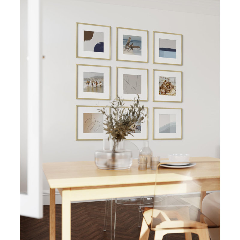Cadre photo en bois, Doré, Métal métal, L 12 po x H 12 po
