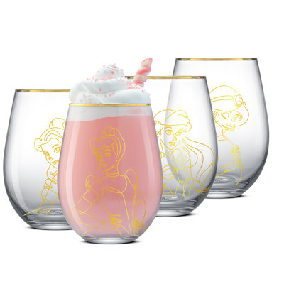Ensemble de 4 verres sans pied Disney Princess