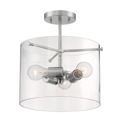 Barines Glass Semi Flush Mount