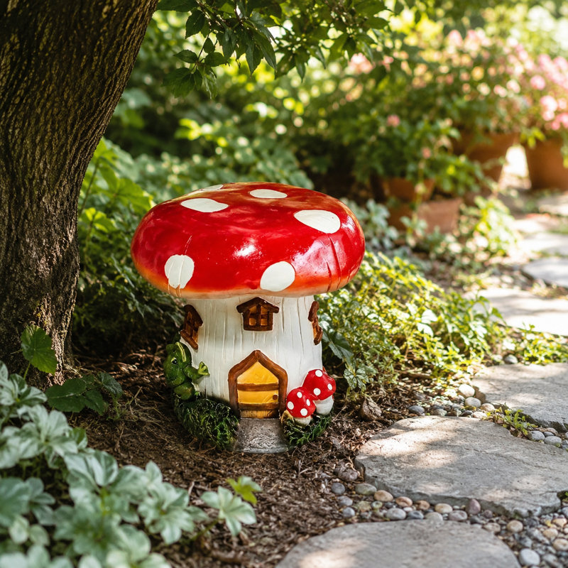 Tabouret de jardin en résine 13,4 "H