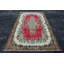 Tapis turc rétro vintage dans des tons rouges et bruns élégants pour une décoration intérieure élégante brun / rouge
