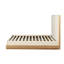 Lit EK en tissu beige et chêne Zoey-126380956