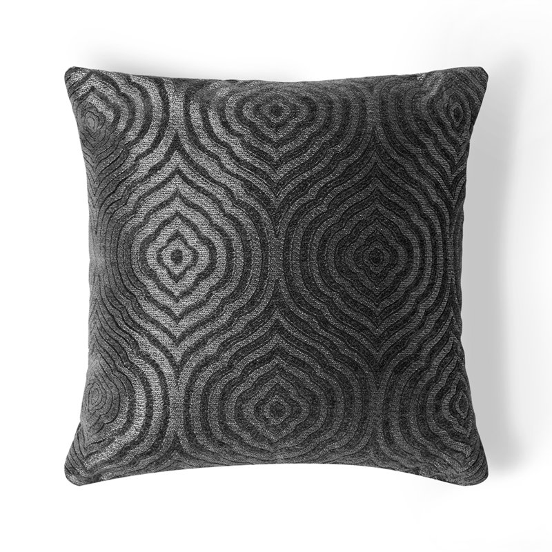 Charcoal Chic Throw Square Pillow Cover & Insert, Black