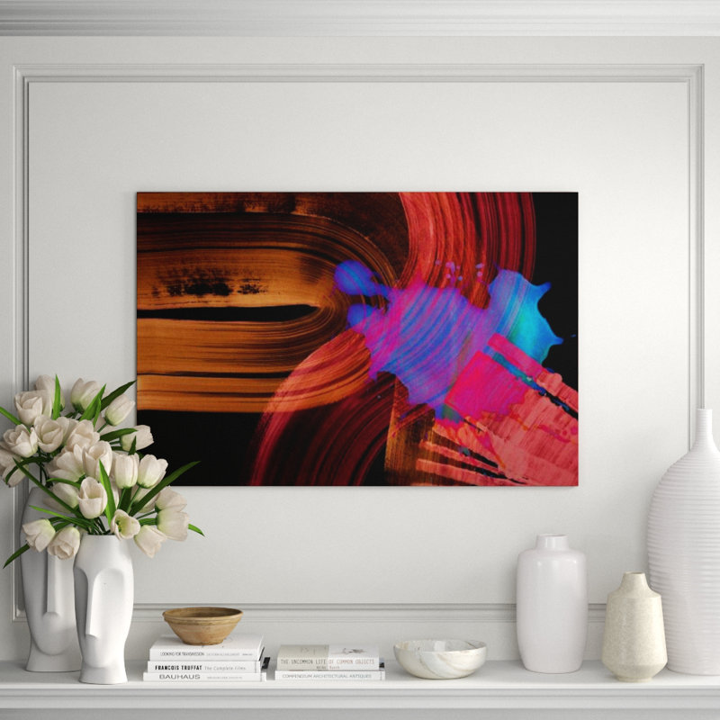 Neon Stroke II Print by Elle Youngstrom, Image Brush Gel, 30" H x 45" W x 2" D