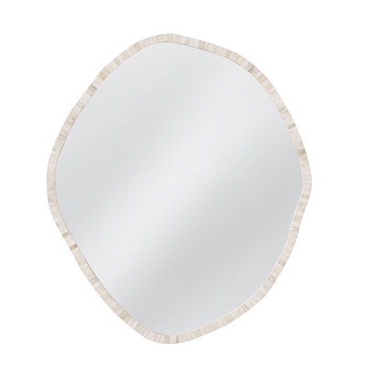 Tylerton Organic Wall Mirror with Cream Bone & Resin Frame – Coastal Boho