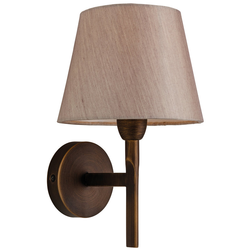 Transition Armed Sconce, Oyster, Bronze