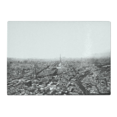 Tempered Glass Paris Skyline Chopping Board