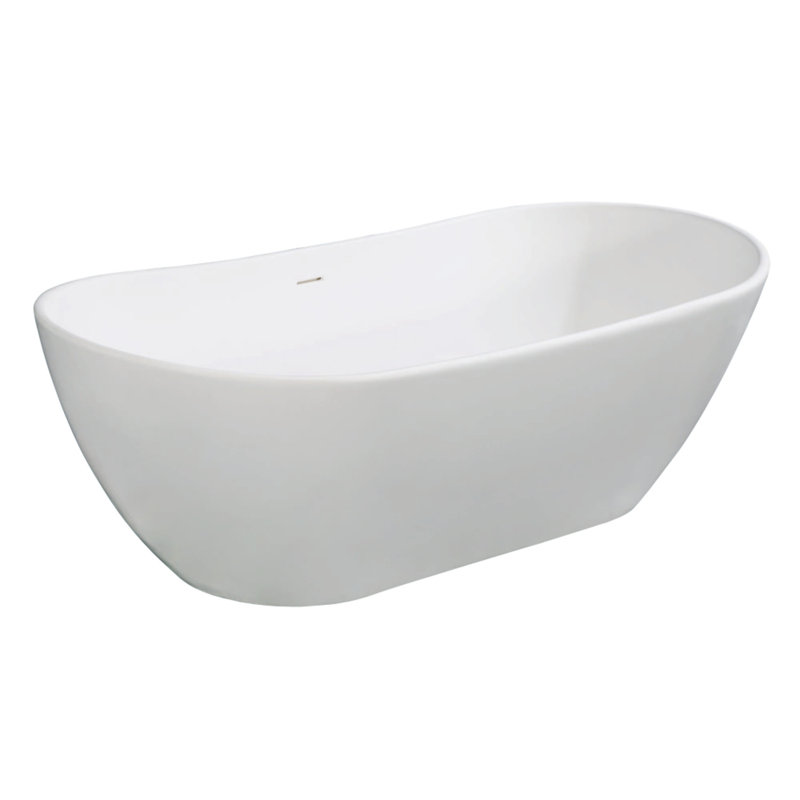 baignoire de trempage autoportante à collet Aqua Eden, H 32,31 po x l 71,44 po x p 22,81 po