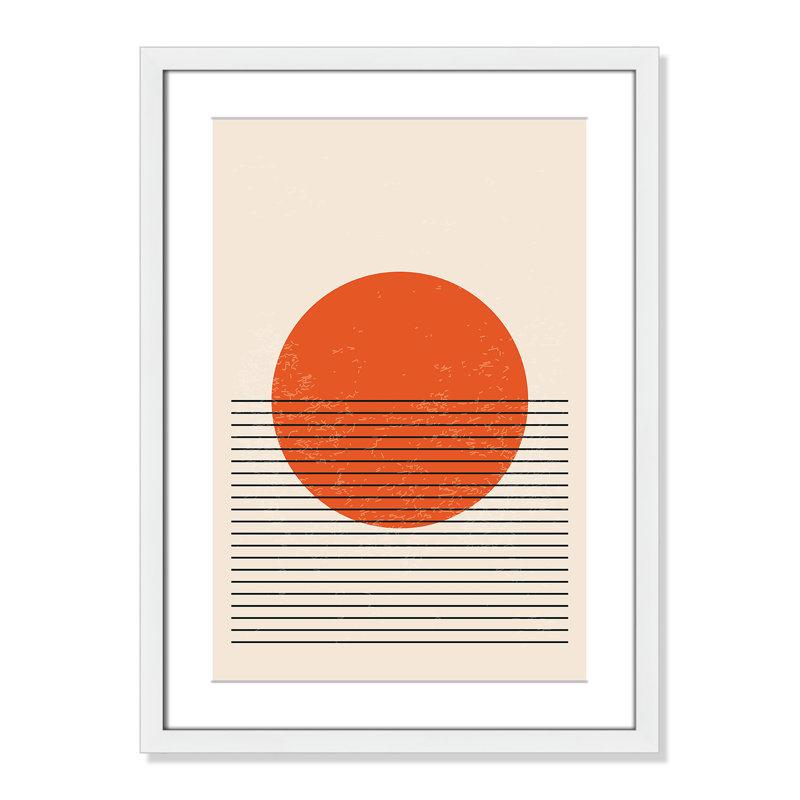 «Bright Minimal Series # 2» par Stanley, Blanc satiné, L 17 po x H 23 po, Matted Print