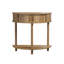 Console en demi-lune rainurée de 31,5 po, canapé de style campagnard derrière le canapé, table de vestibule moderne, table décorative pour salon, couloir, vestibule ou entrée de vestibule, noyer
