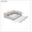 Lit plateforme tapissier avec port USB et lit gigogne simple