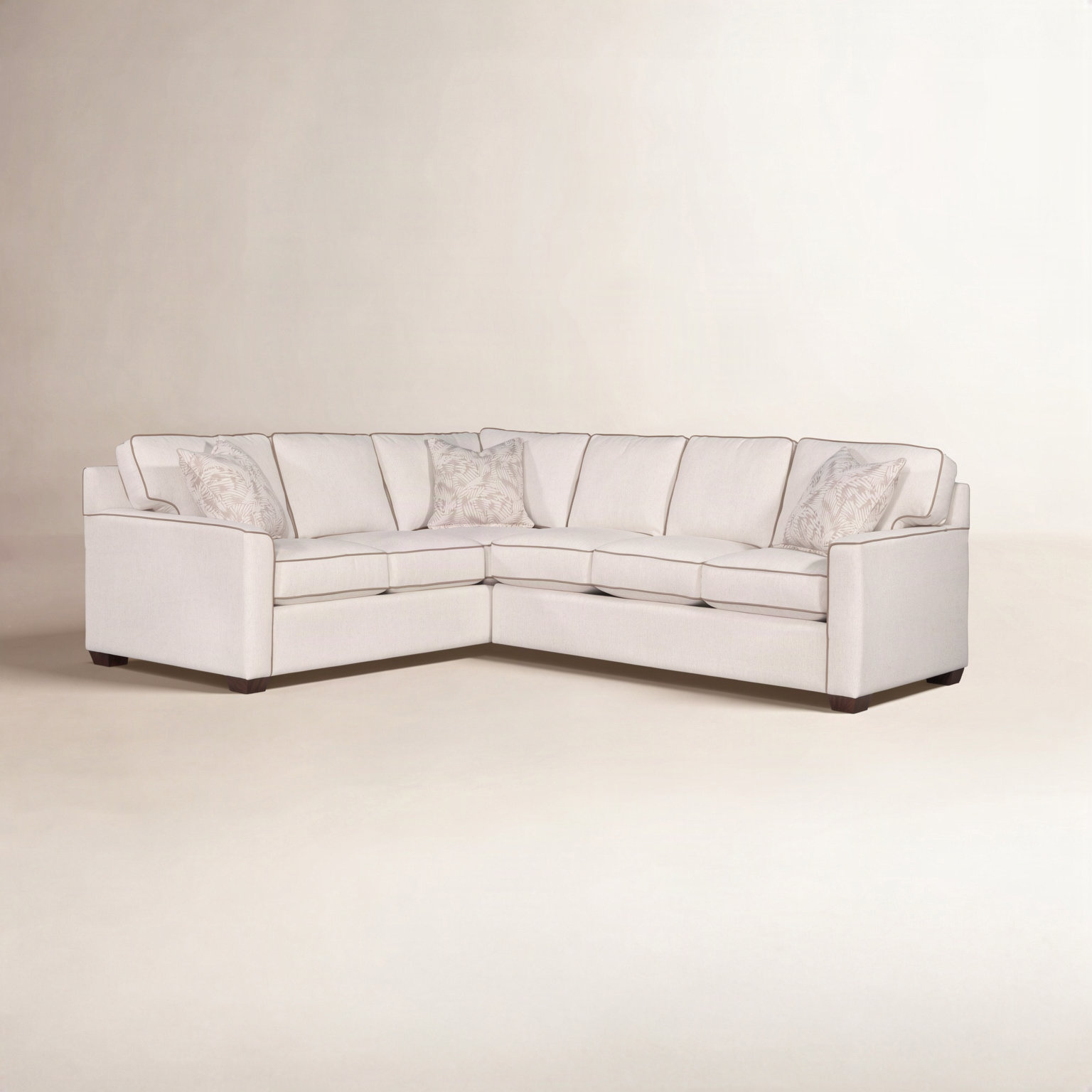 Frye Sectional, Elite Ivory; 0321-91, Honey, Right Hand Facing