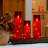 Flameless Led Candles With Embedded Star String, 5 Pcs Battery Operated Acrylic Pillar Candles With Timer And Remote, Flickering Candles For Romantic Ambiance And Home Decoration(red)