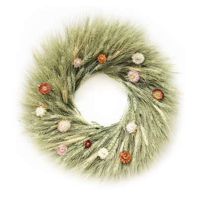 Wheat Handcrafted Dried Mixed Assortment Wreath