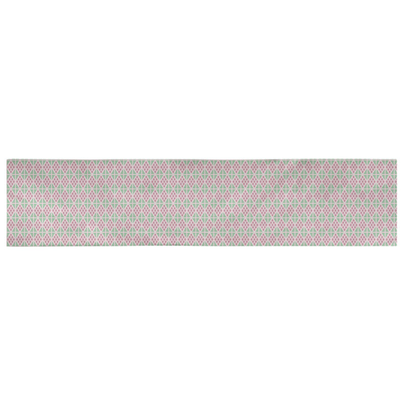 Chemin de table diamants Avicia, 73,5 po x 17,5 po, Poly, Rose / sarcelle