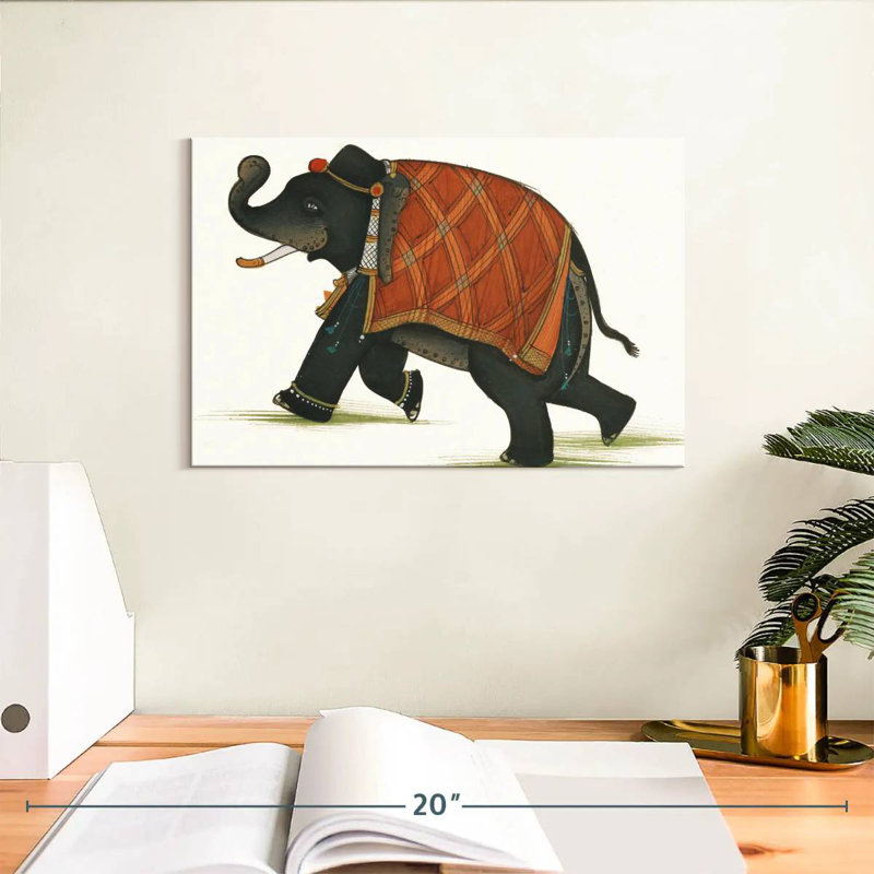 India Elephant II Light, H 8 po x l 12 po