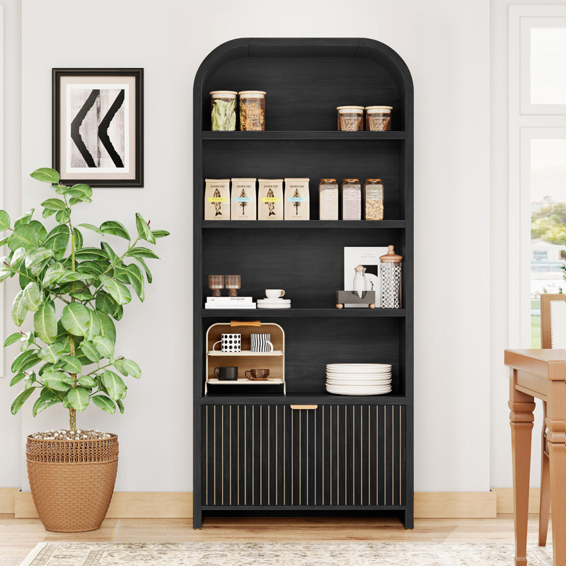 Vitrine de rangement 70 po, Noir