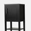 Meuble-lavabo de 20 po avec lavabo, armoire de salle de bain avec porte à fermeture douce, support de rangement et tablette ouverte, noir (ancien SKU: N725P220604B)-897218959