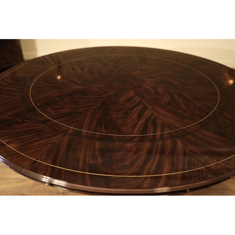 Round Mahogany Wood Dining Table