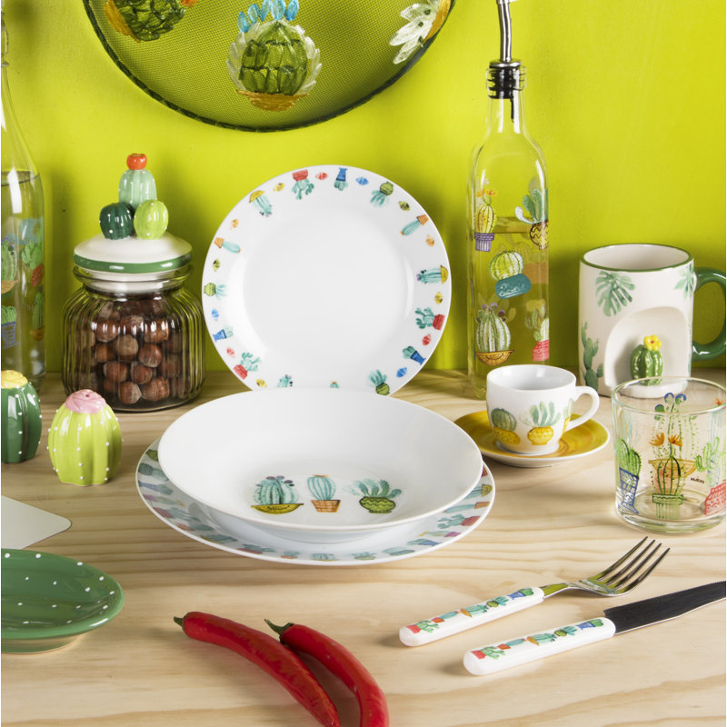 Cactus Dinnerware Set 18 Piece - Service for 6