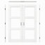 Porte intérieure à 3 vantaux en verre noir et transparent, portes françaises en MDF CARB P2 et verre trempé SGCC, cadre et quincaillerie noir mat inclus (loquets à bille, charnières et poignées), préfinie et imperméable, idéale pour garde-manger, chambre, salle de bain et placard, teinture facile à appliquer soi-même, 152 x 203 cm-114496309