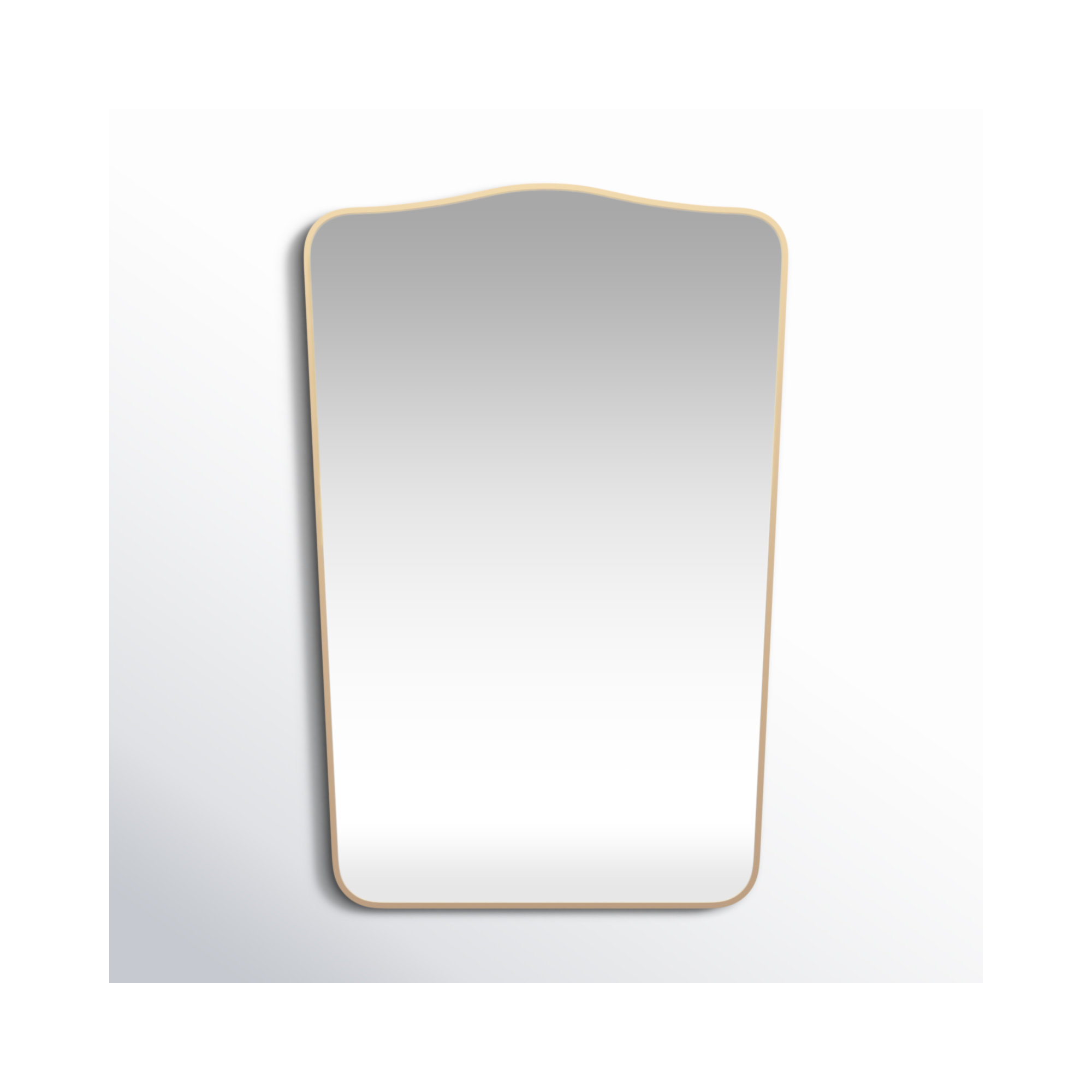 Bellona Aluminum Arch Wall Mirror, Gold