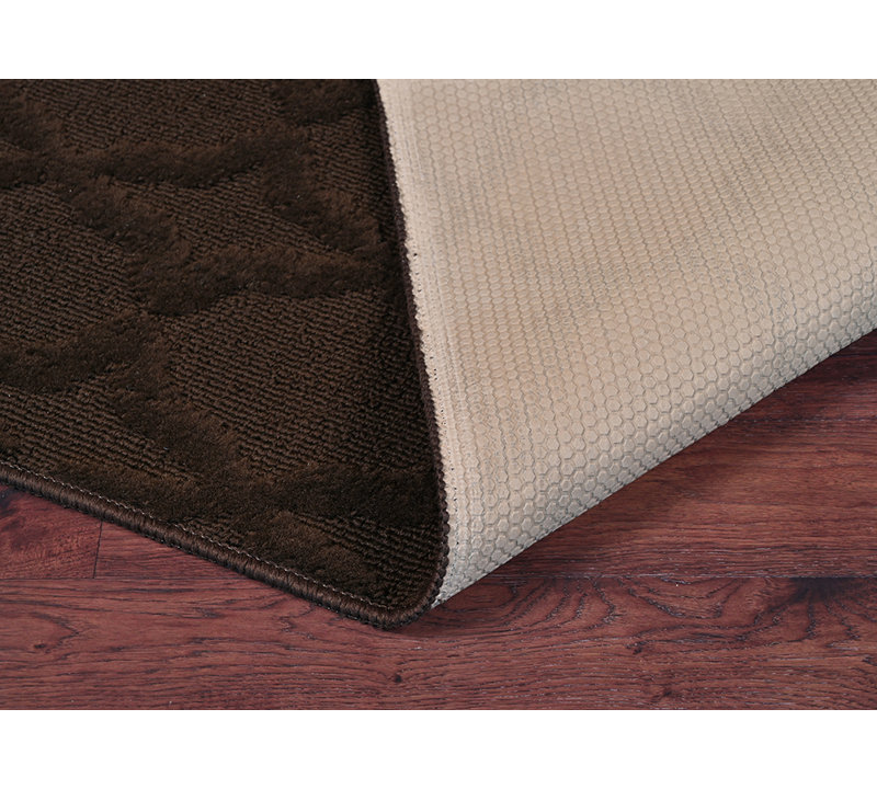 Togut Non-Slip Polypropylene Rectangle Mocha Area Rug, Rectangle 3' x 5'
