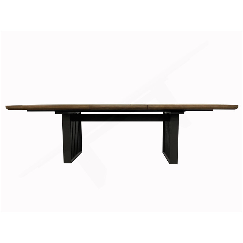 Table à double piédestal au fini latté